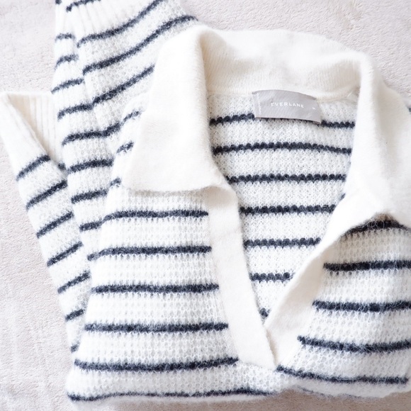 SOLD- EVERLANE Alpaca Knit Polo Sweater - Picture 5 of 8